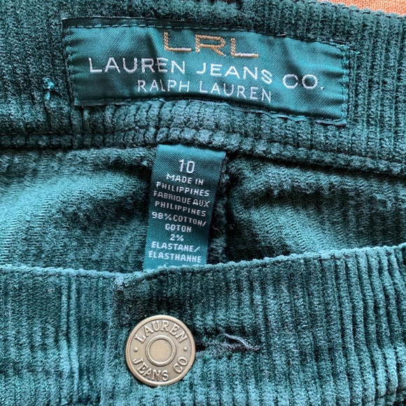 Lauren Ralph Lauren Green Corduroys, Size 10 - Picture 8 of 8